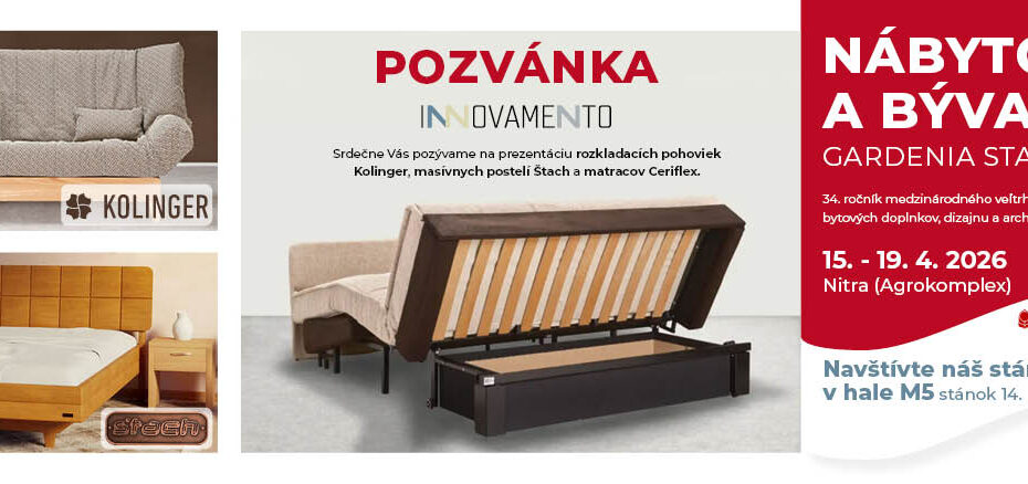 Navštívte nás na veľtrhu NÁBYTOK A BÝVANIE